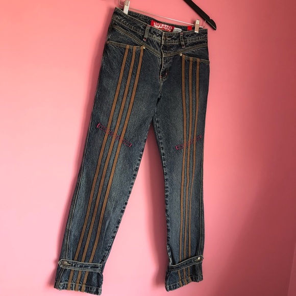 Jeans with Pink Contrast Stitching - Picture 2 of 16